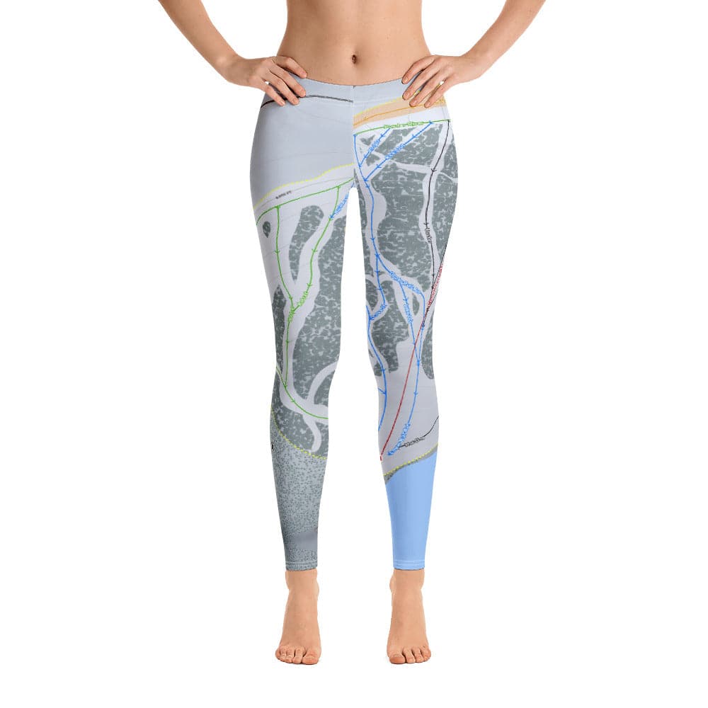 Meadowlark, Wyoming Ski Trail Map Women's Base Layer Bottom - Powderaddicts