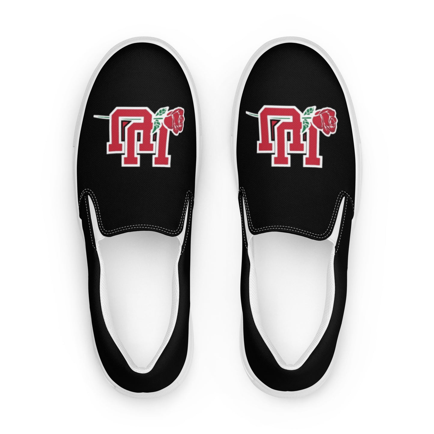 Utah Rose Bowl Black Men’s slip-on canvas shoes