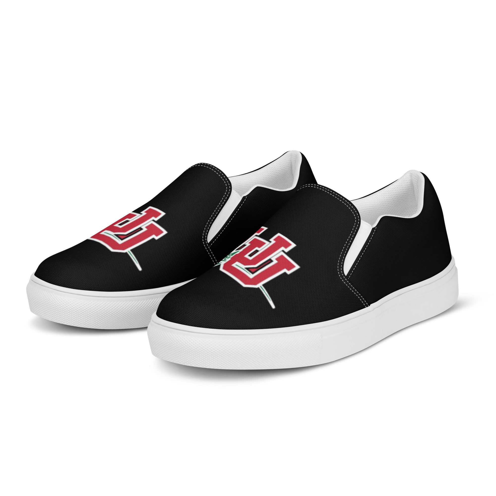 Utah Rose Bowl Black Men’s slip-on canvas shoes