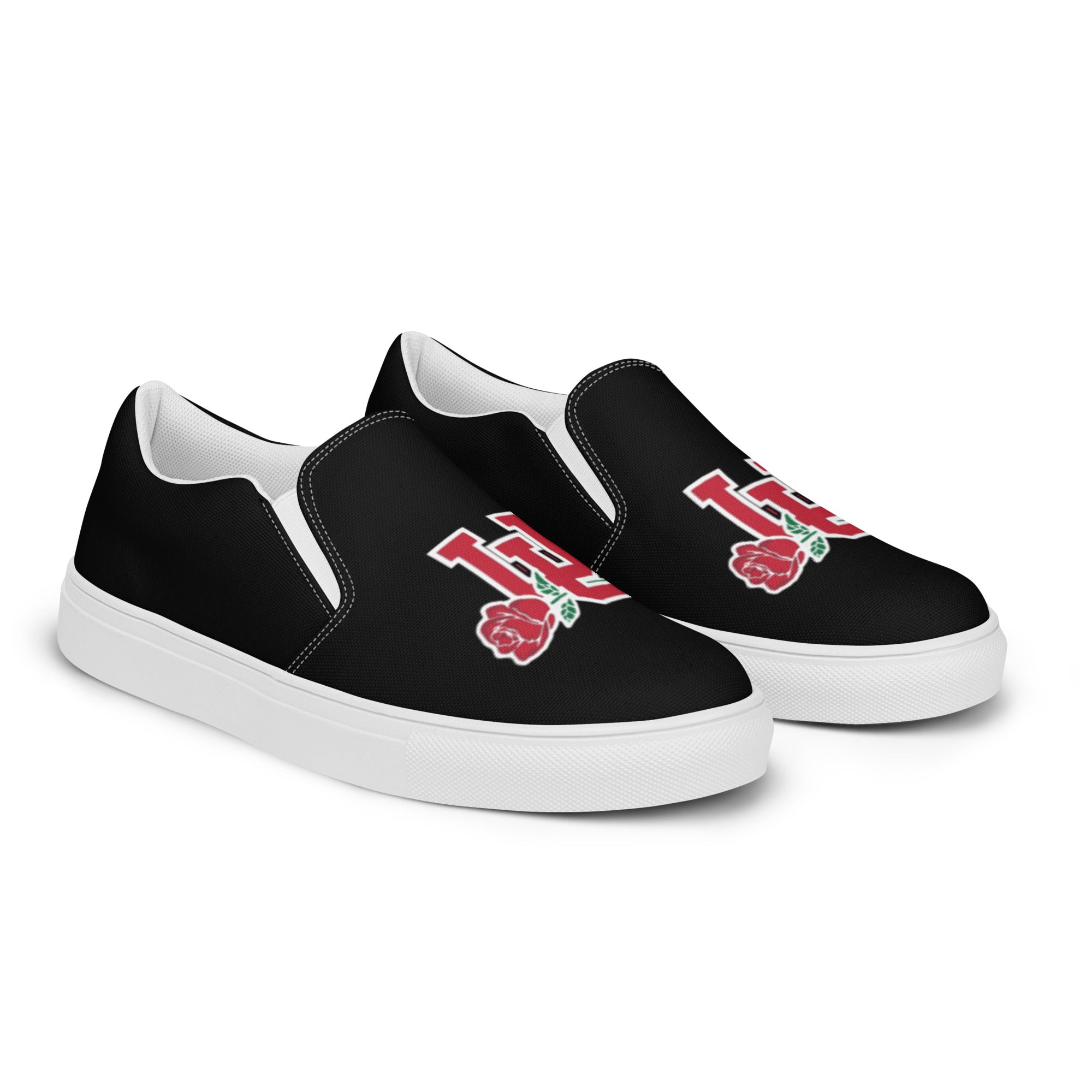 Utah Rose Bowl Black Men’s slip-on canvas shoes