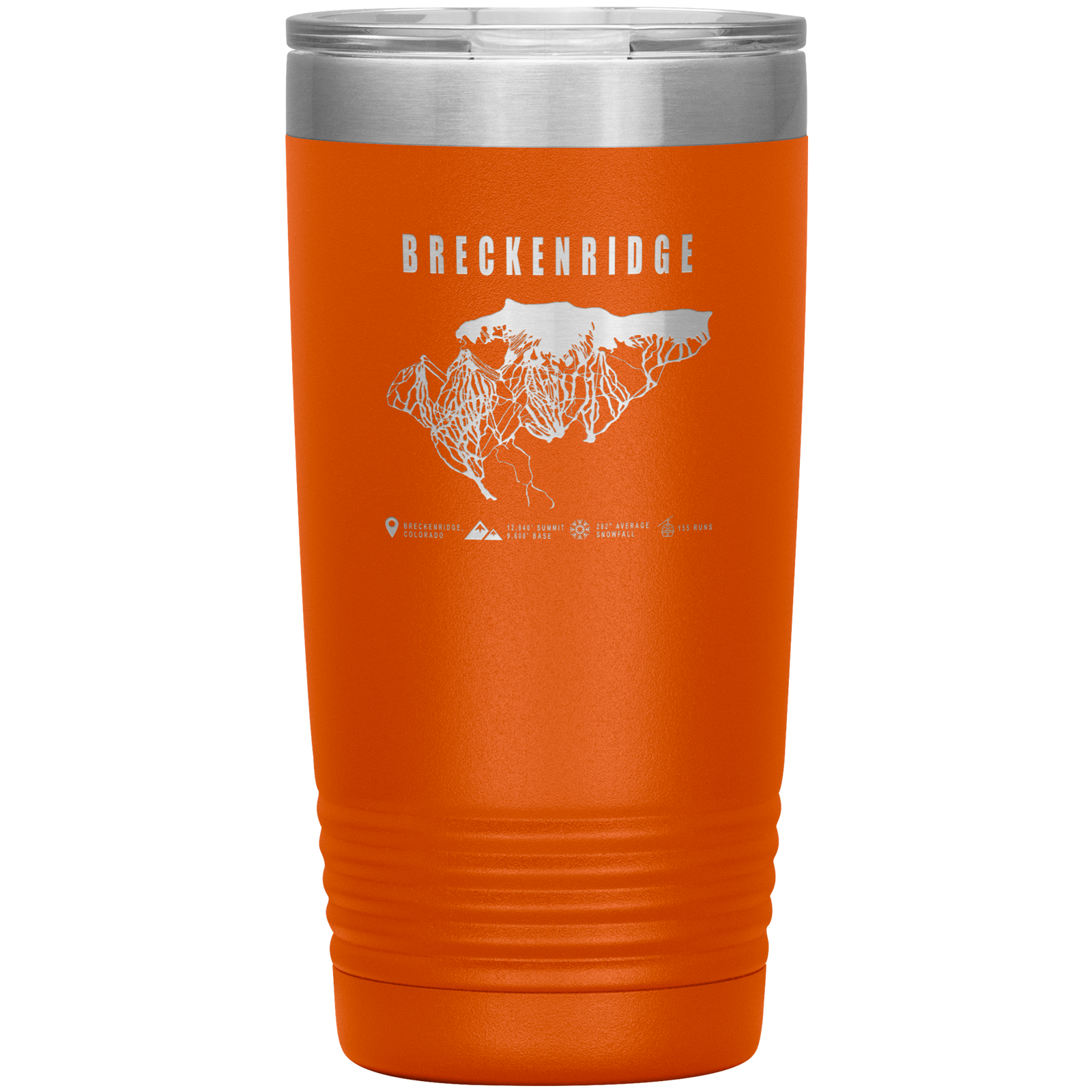 Breckenridge Colorado Ski Trail Map 20oz Tumbler - Powderaddicts