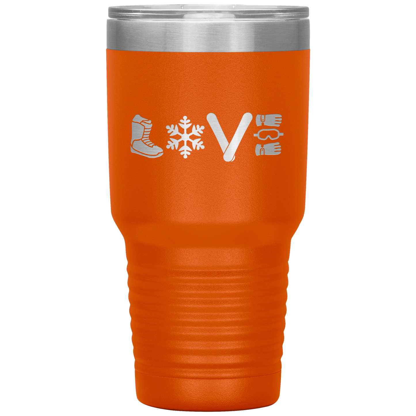 Love Snowboard Symbols 30oz Tumbler - Powderaddicts