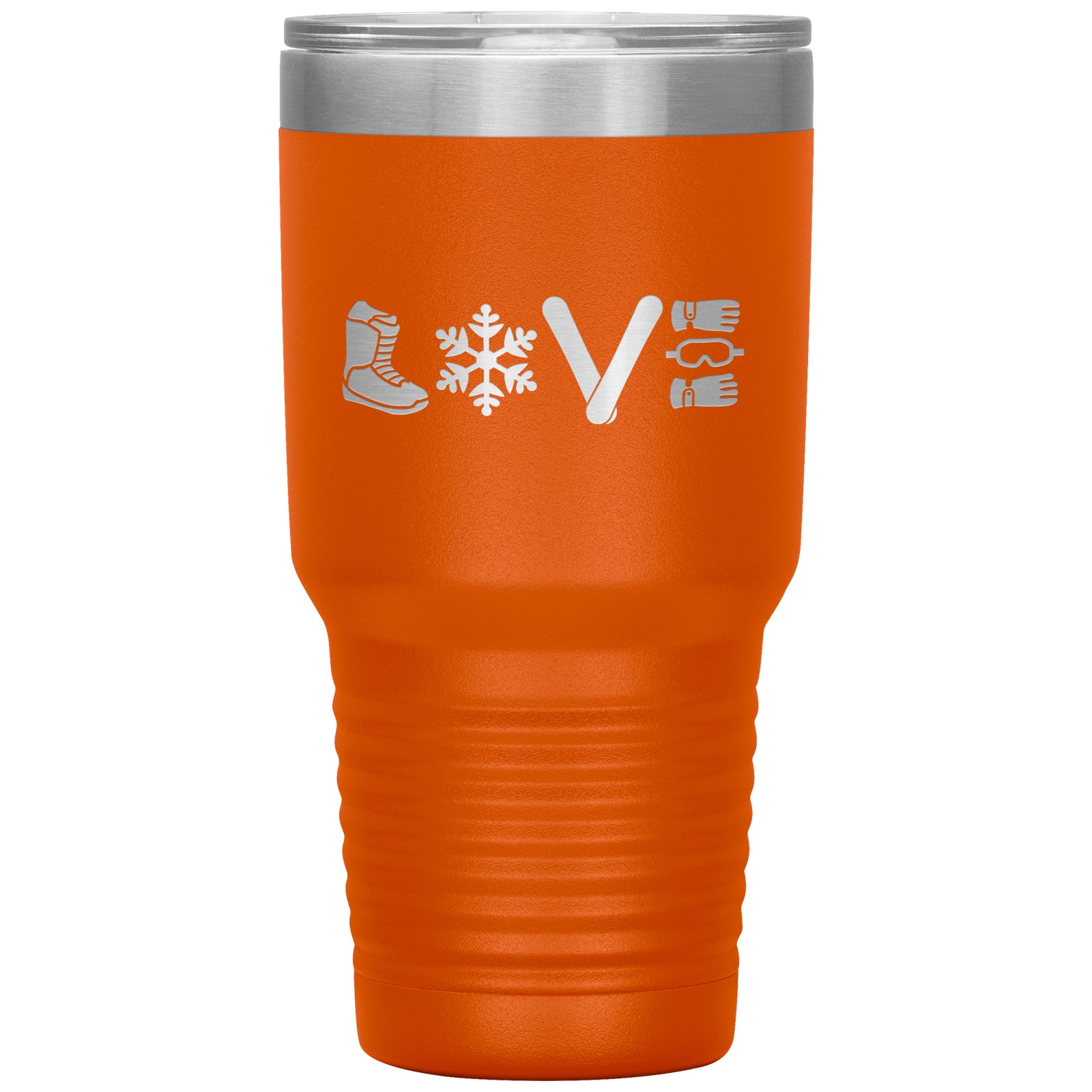 Love Snowboard Symbols 30oz Tumbler - Powderaddicts