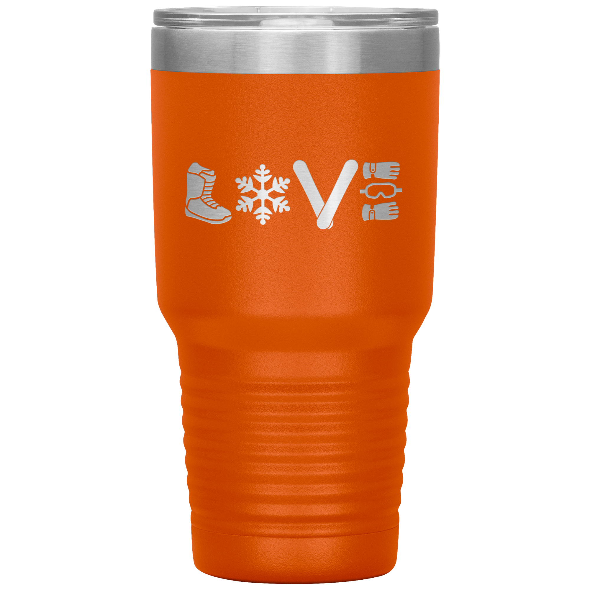 Love Snowboard Symbols 30oz Tumbler - Powderaddicts