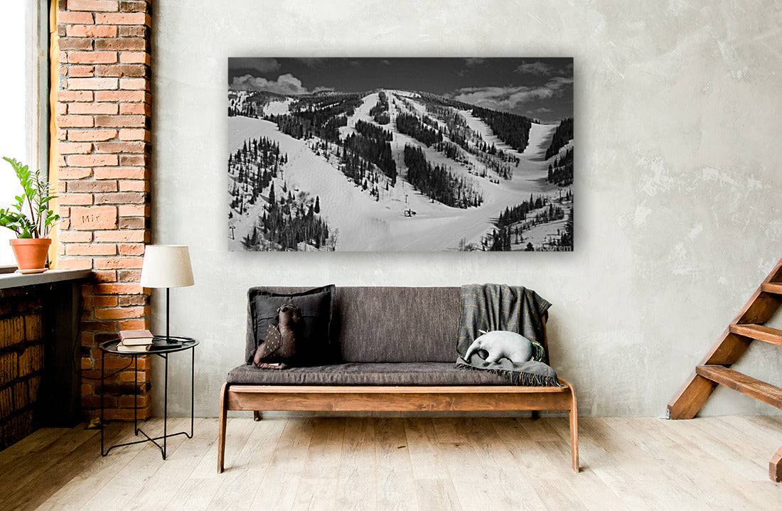 Mid Mountain Mountain Views BW - Powderaddicts