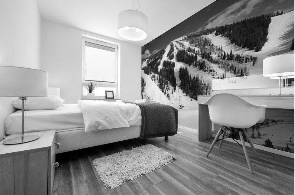 Mid Mountain Mountain Views BW - Powderaddicts