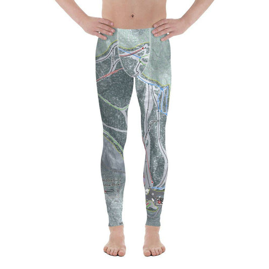 Middle Bury Snow Bowl, Vermont Ski Trail Map Men's Base Layer Bottom - Powderaddicts