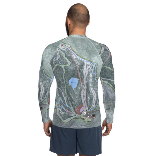 Middle Bury Snow Bowl, Vermont Ski Trail Map Men's Base Layer Top - Powderaddicts