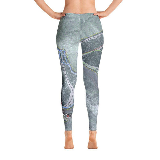 Middle Bury Snow Bowl, Vermont Ski Trail Map Women's Base Layer Bottom - Powderaddicts