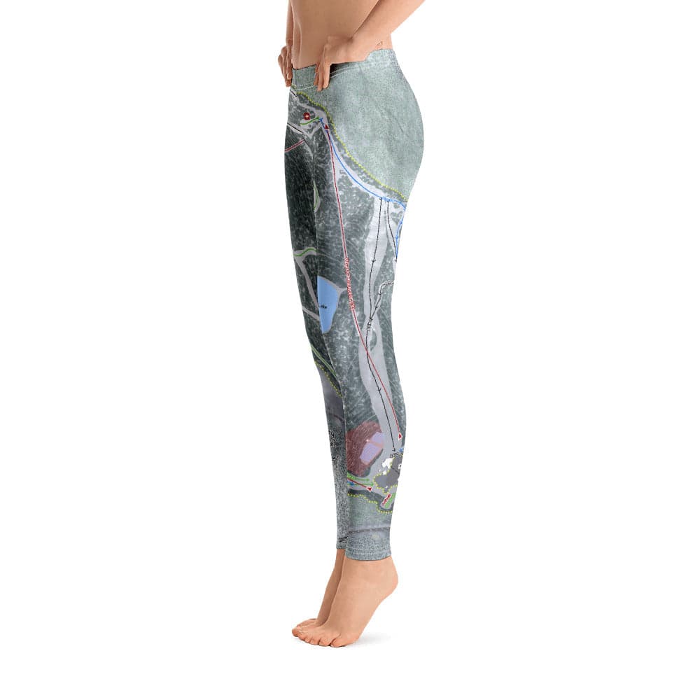 Middle Bury Snow Bowl, Vermont Ski Trail Map Women's Base Layer Bottom - Powderaddicts