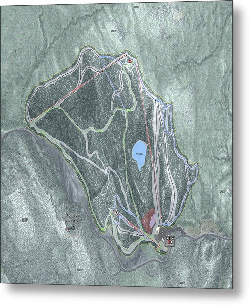 Middlebury Snow Bowl Ski Trail Map - Metal Print - Powderaddicts