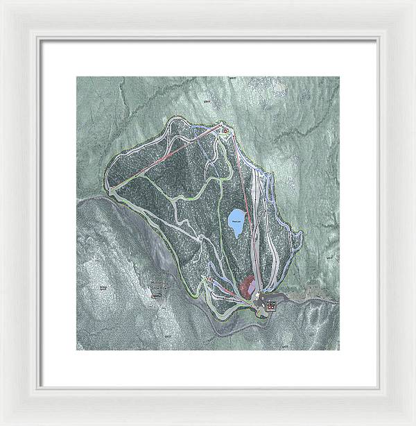 Middlebury Snow Bowl Ski Trail Map - Framed Print - Powderaddicts