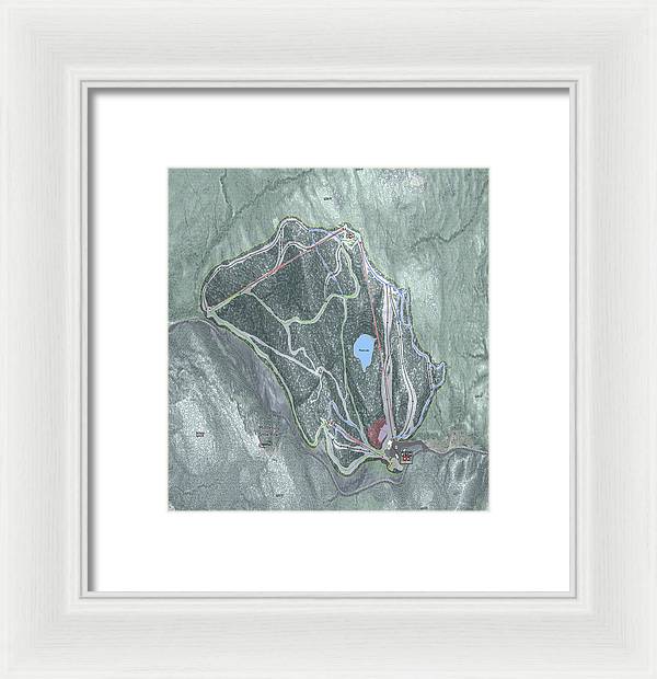 Middlebury Snow Bowl Ski Trail Map - Framed Print - Powderaddicts