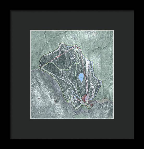 Middlebury Snow Bowl Ski Trail Map - Framed Print - Powderaddicts