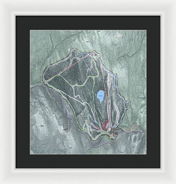 Middlebury Snow Bowl Ski Trail Map - Framed Print - Powderaddicts