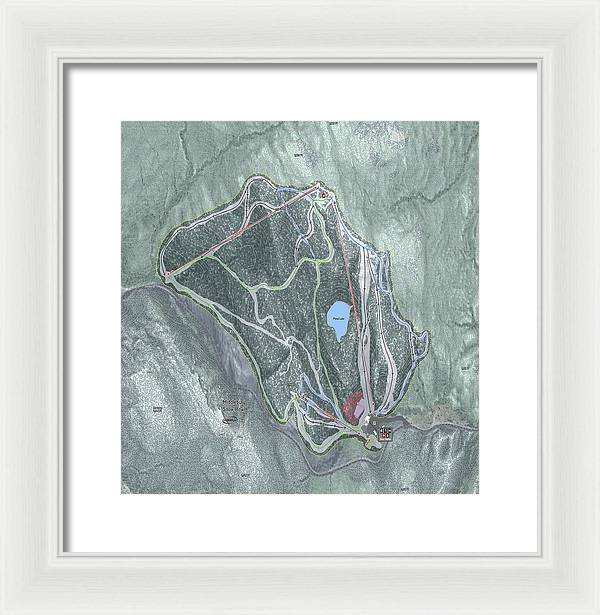 Middlebury Snow Bowl Ski Trail Map - Framed Print - Powderaddicts