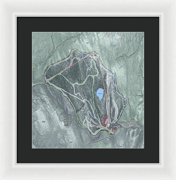 Middlebury Snow Bowl Ski Trail Map - Framed Print - Powderaddicts