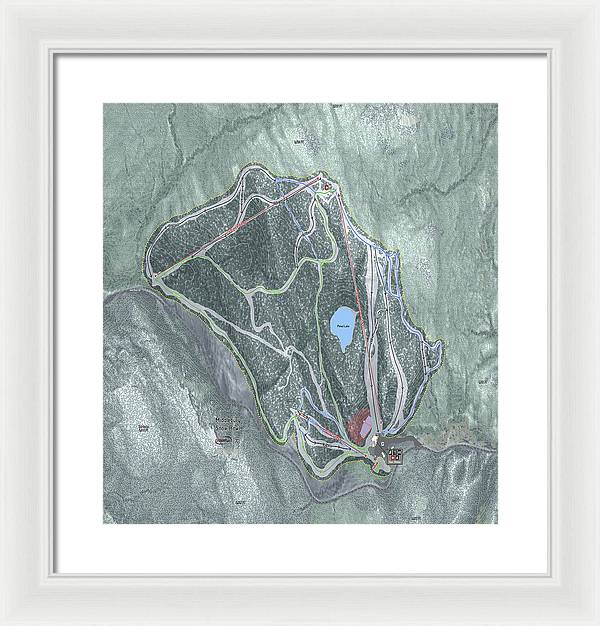 Middlebury Snow Bowl Ski Trail Map - Framed Print - Powderaddicts