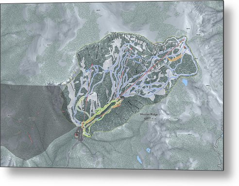 Mission Ridge Ski Trail Map - Metal Print - Powderaddicts