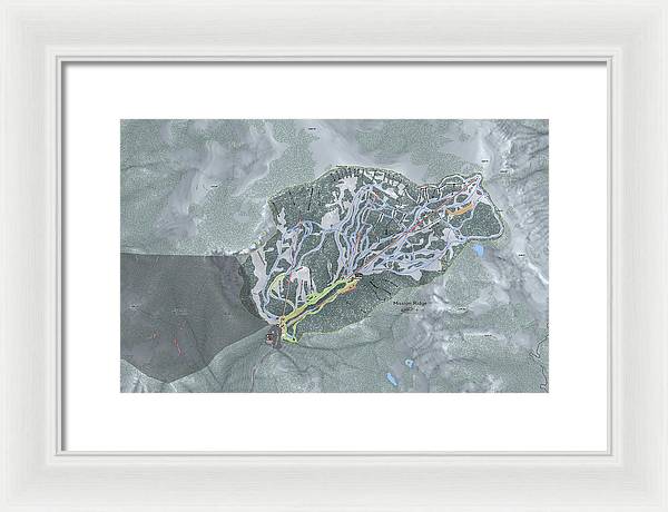 Mission Ridge Ski Trail Map - Framed Print - Powderaddicts