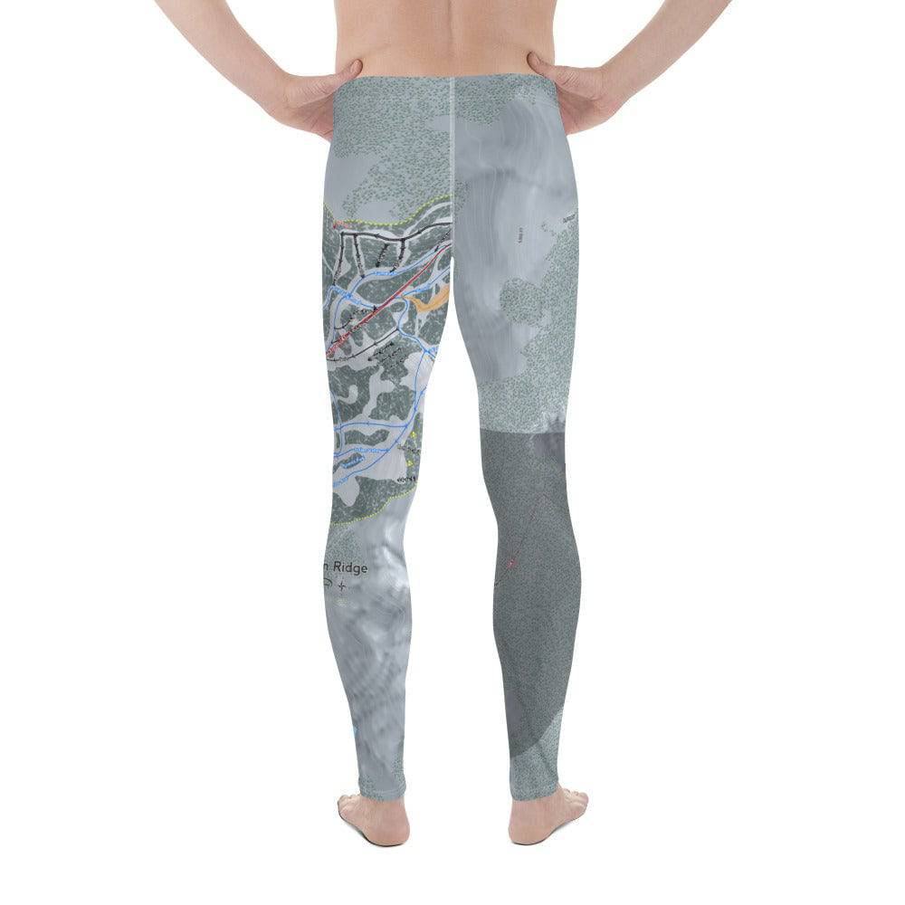 Mission Ridge, Washington Ski Trail Map Men's Base Layer Bottom - Powderaddicts