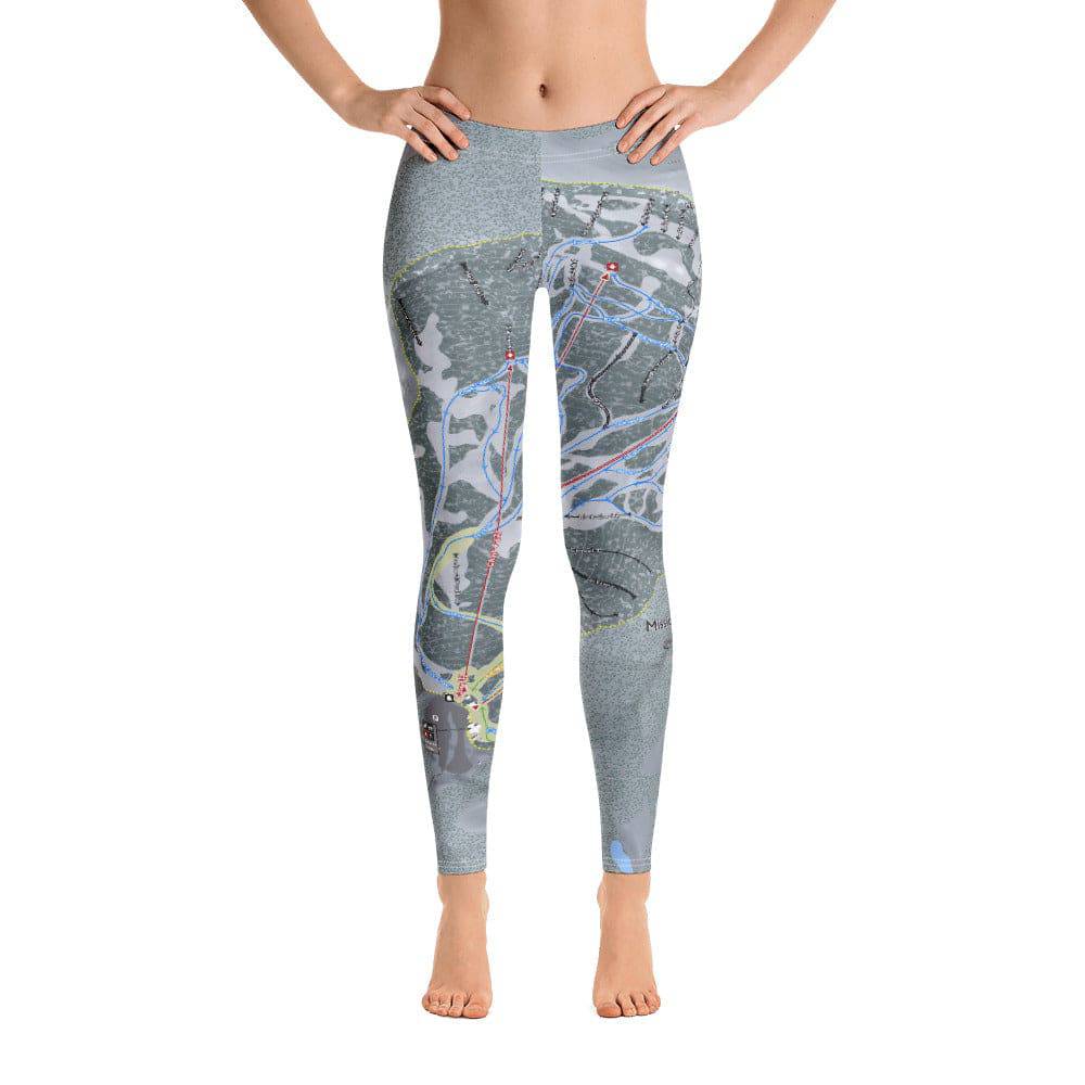 Mission Ridge, Washington Ski Trail Map Women's Base Layer Bottom - Powderaddicts