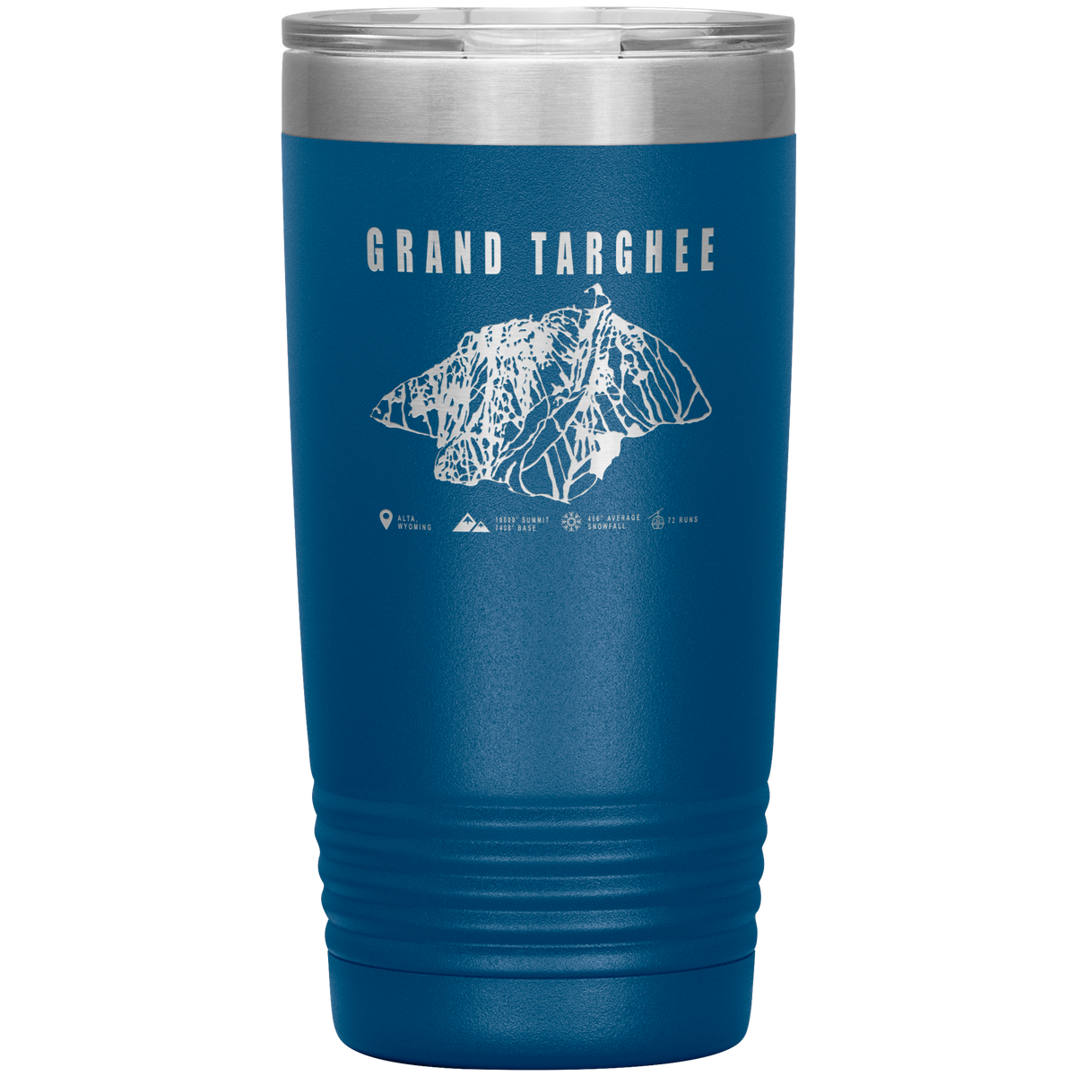 Grand Targhee Wyoming Ski Trail Map 20oz Tumbler - Powderaddicts