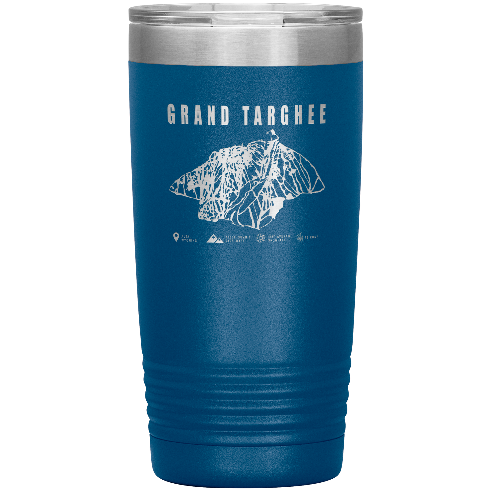 Grand Targhee Wyoming Ski Trail Map 20oz Tumbler - Powderaddicts