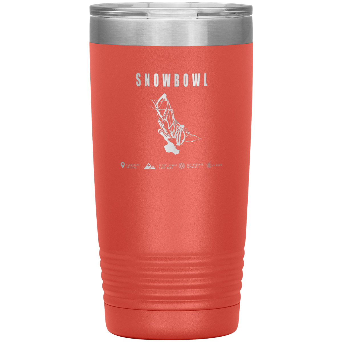 Snowbowl, Arizona Ski Trail Map 20oz Tumbler - Powderaddicts