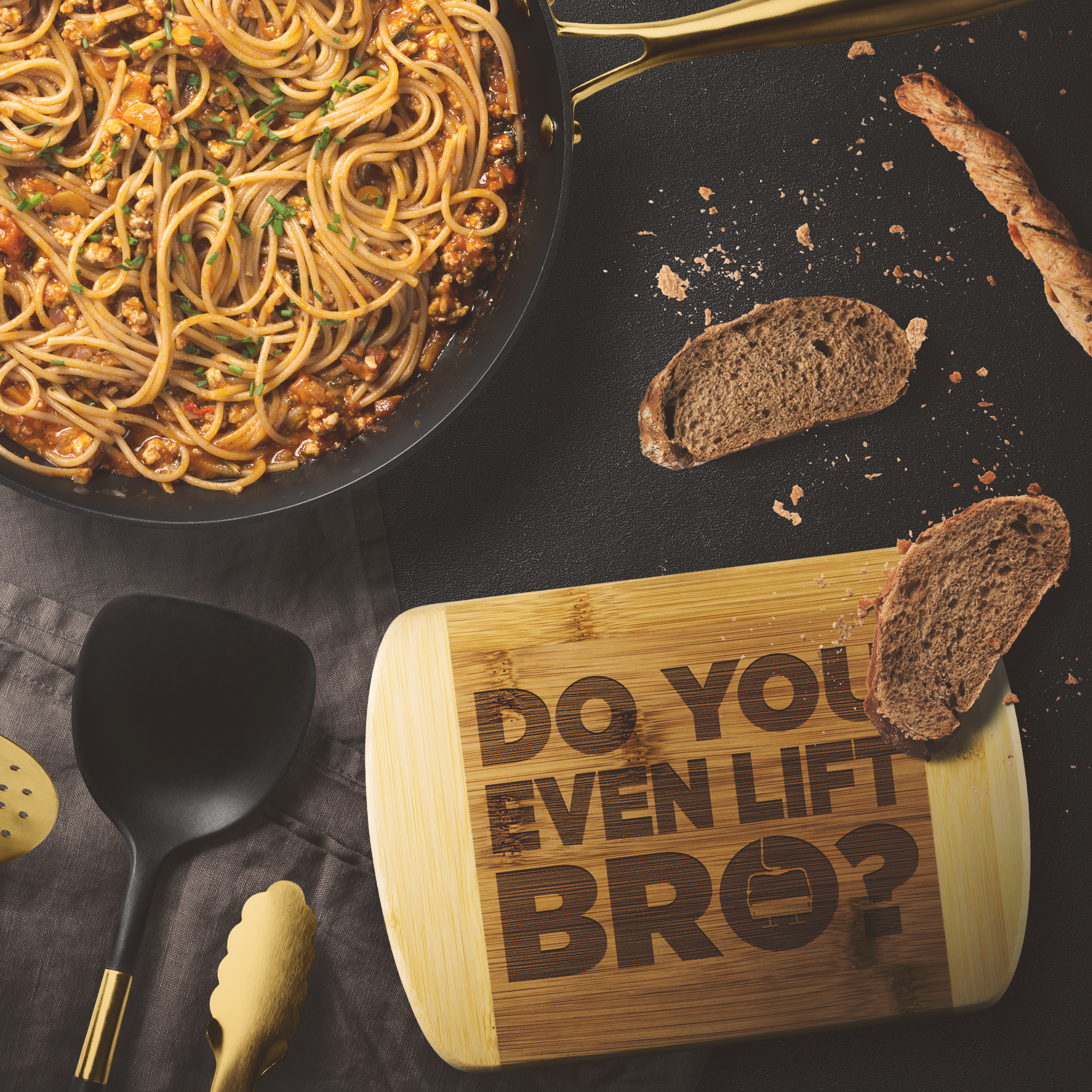 Do You Even Lift Bro Cutting Board Round Edge - Powderaddicts