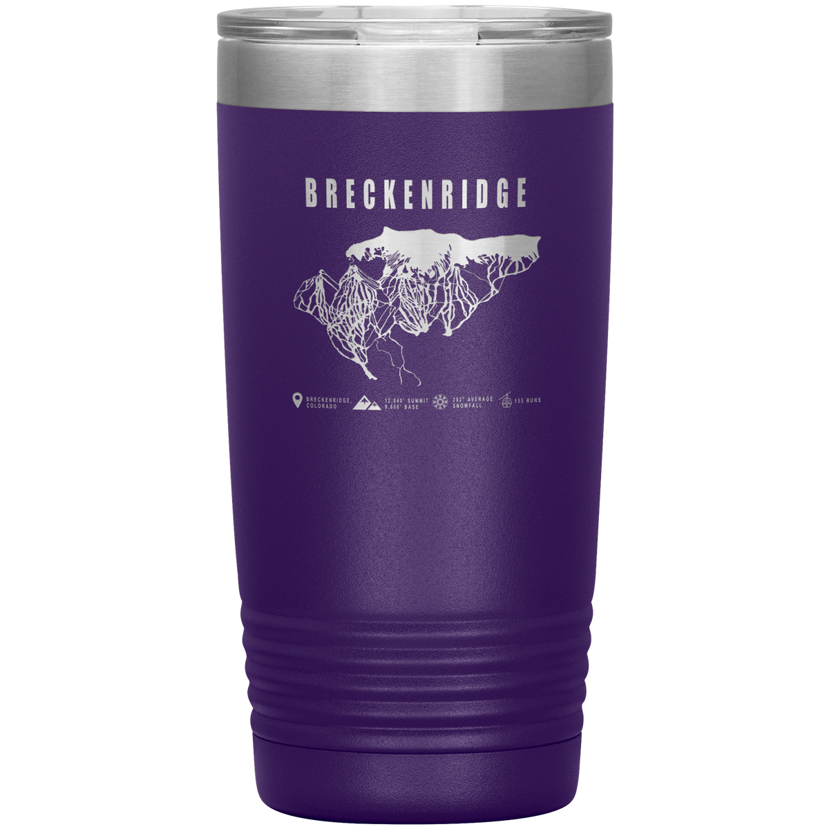 Breckenridge Colorado Ski Trail Map 20oz Tumbler - Powderaddicts