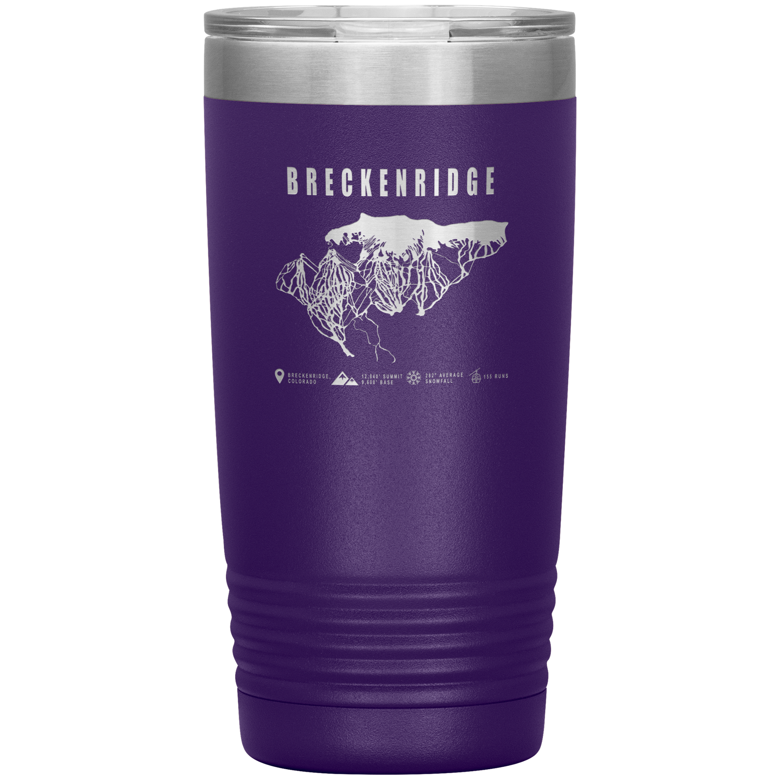 Breckenridge Colorado Ski Trail Map 20oz Tumbler - Powderaddicts