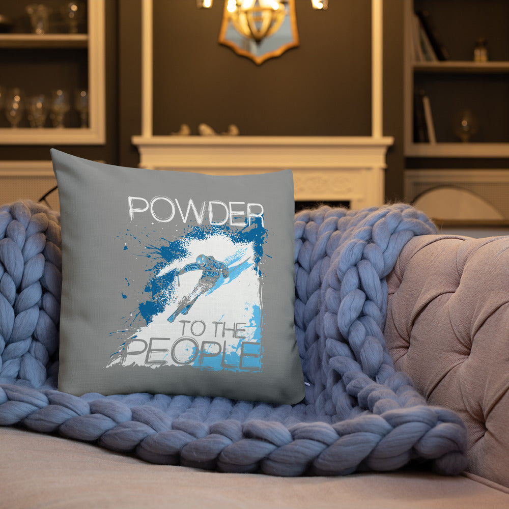 Powder To The People Grey Premium Pillow - Powderaddicts