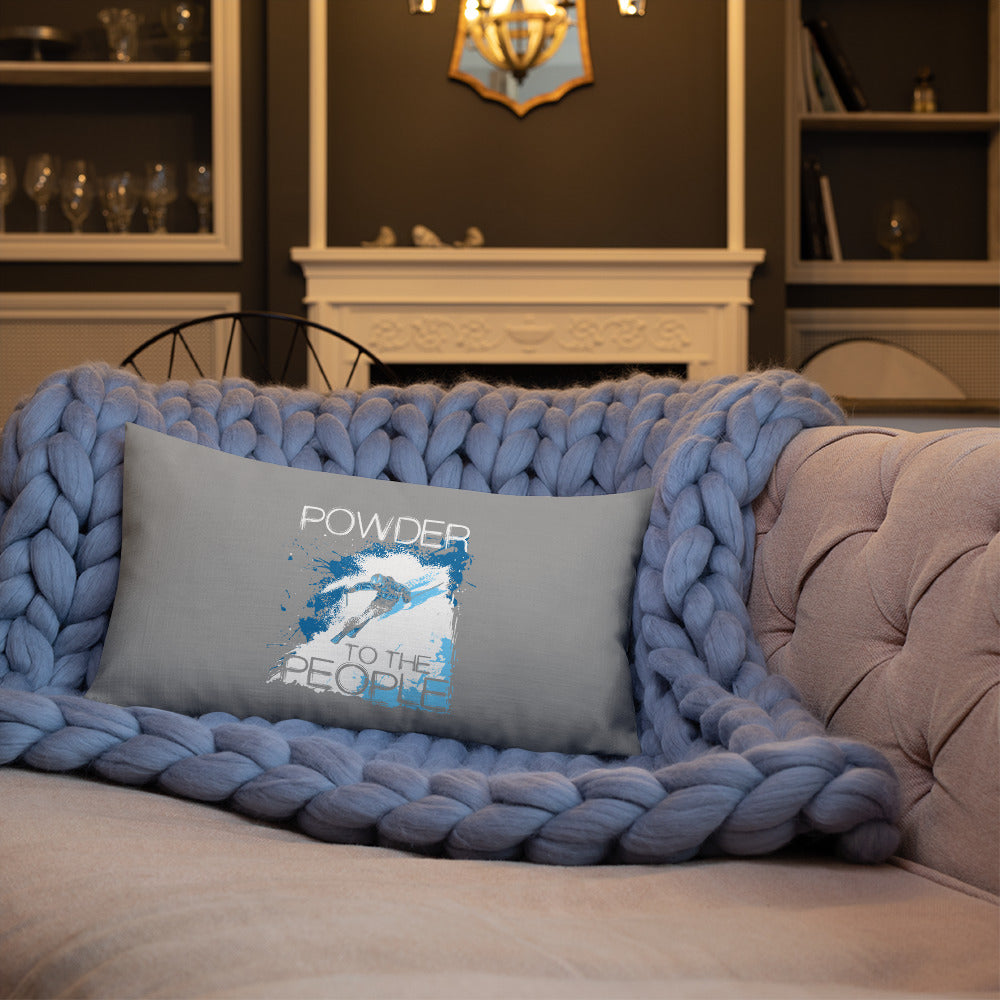 Powder To The People Grey Premium Pillow - Powderaddicts