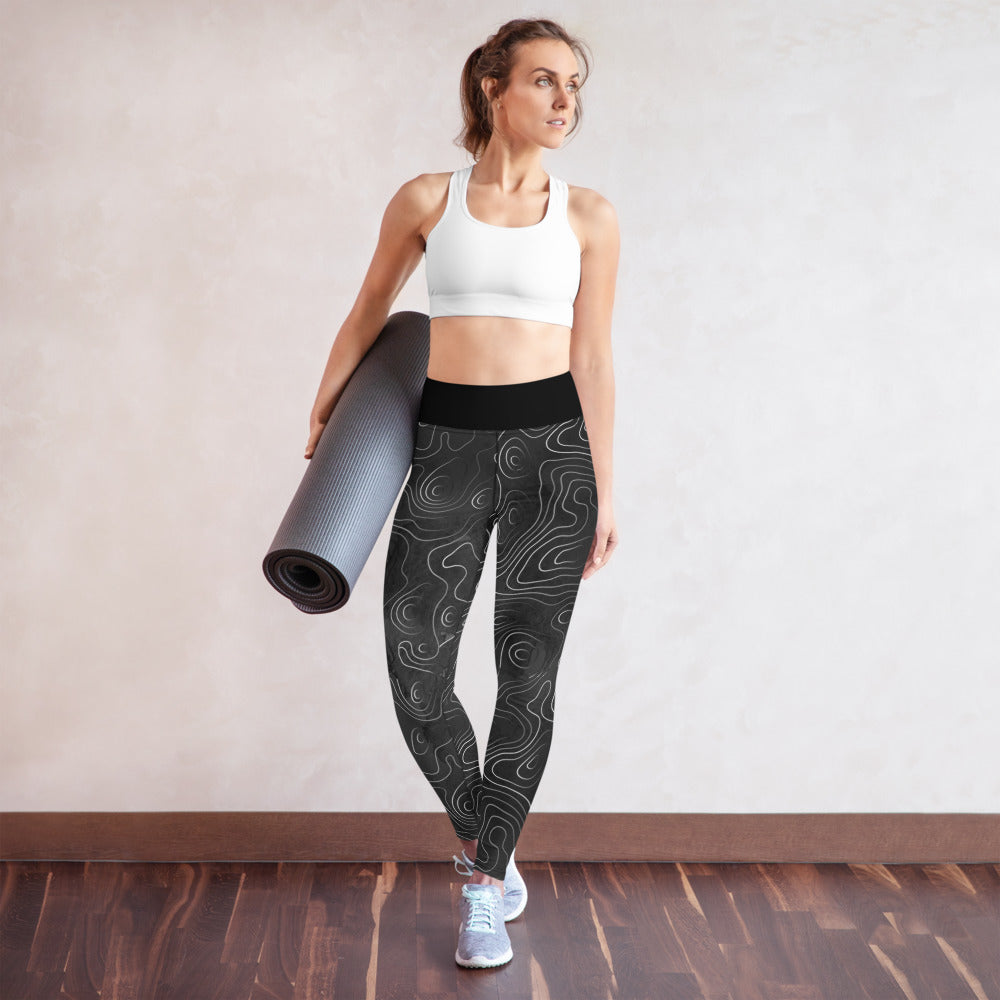 Topographic Yoga Leggings - Powderaddicts