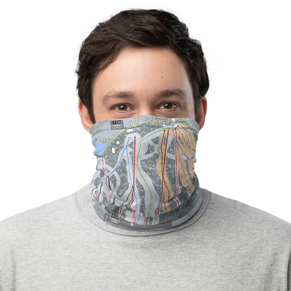 Snow Summit, California Ski Trail Map Neck Gaiter - Powderaddicts