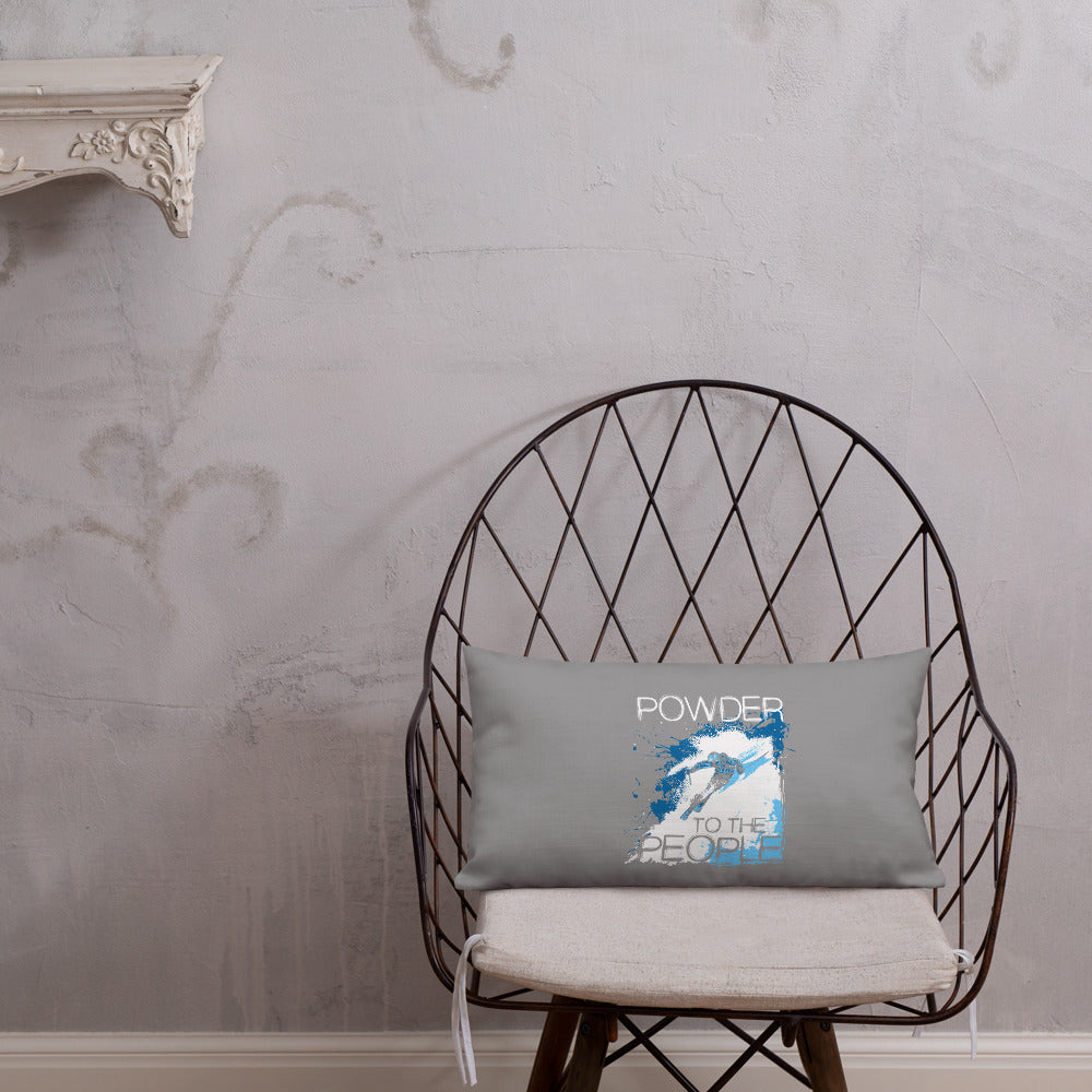 Powder To The People Grey Premium Pillow - Powderaddicts