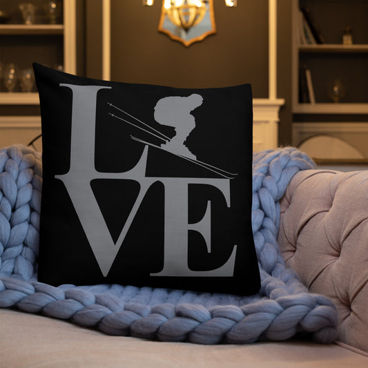 Love Ski Premium Pillow - Powderaddicts