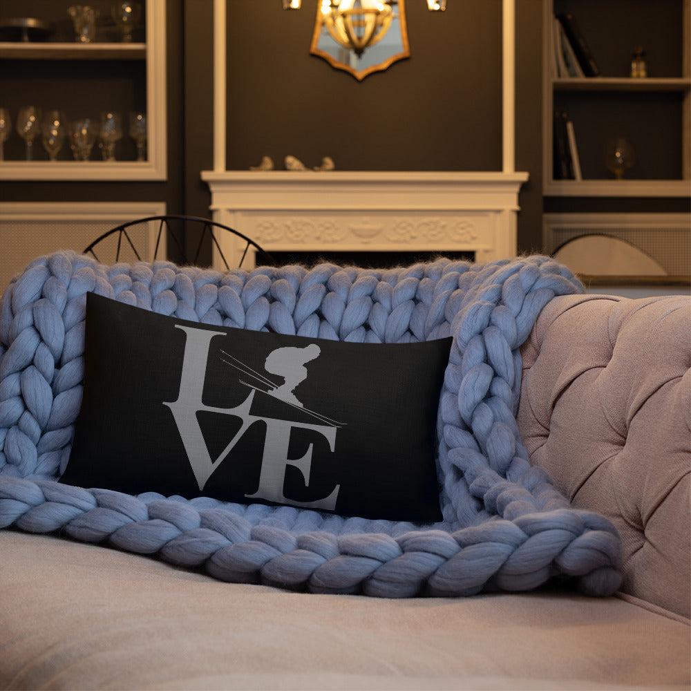 Love Ski Premium Pillow - Powderaddicts