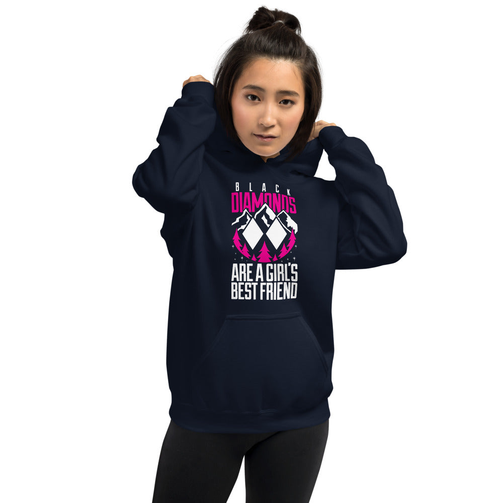 Black Diamonds Are A Girl's Best Friend Unisex Hoodie - Powderaddicts