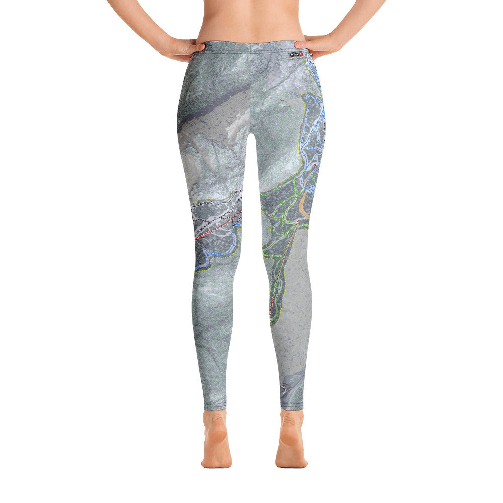 Stowe, Vermont Ski Trail Map - Leggings - Powderaddicts