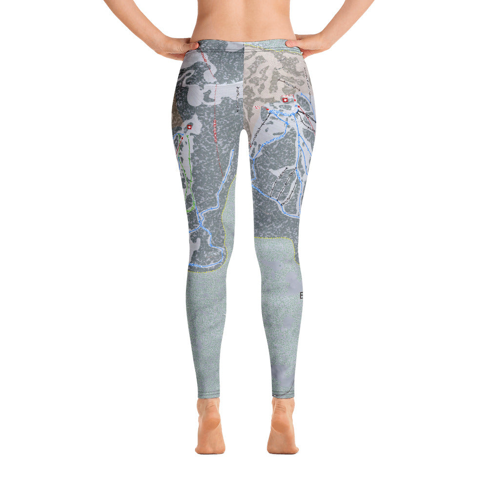 Bridger Bowl, Montana Ski Trail Map - Leggings - Powderaddicts