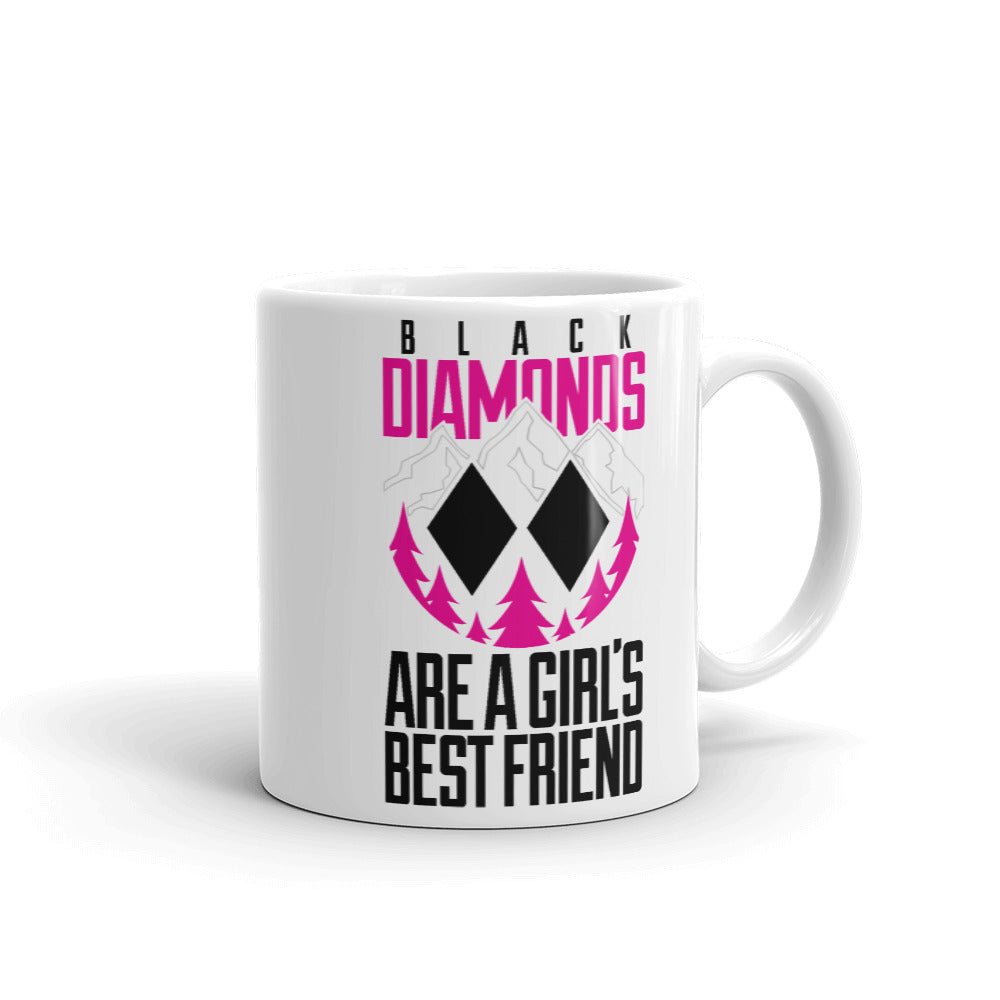 Black Diamonds Are A Girls Best Friend Mug - Powderaddicts