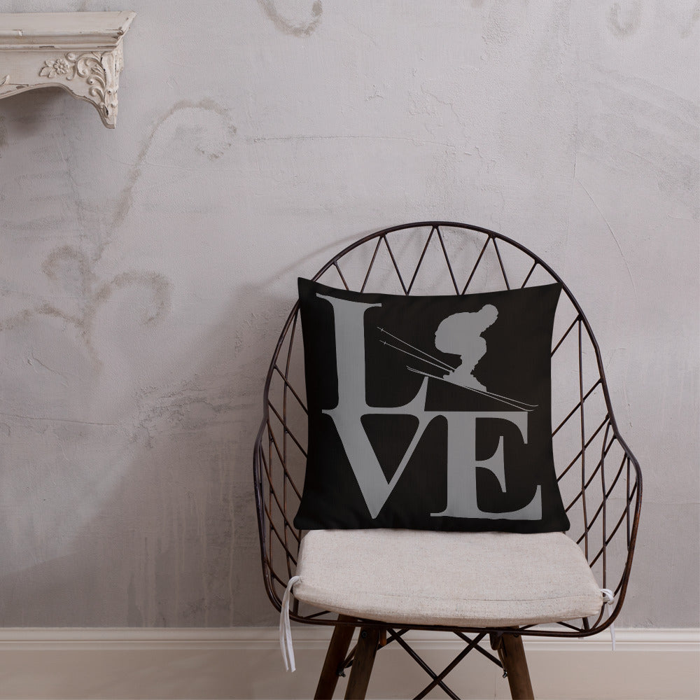 Love Ski Premium Pillow - Powderaddicts
