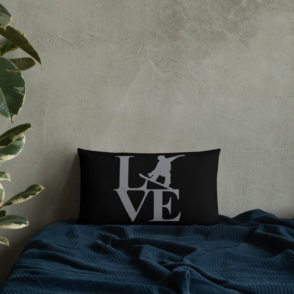 Love Snowboard Premium Pillow - Powderaddicts