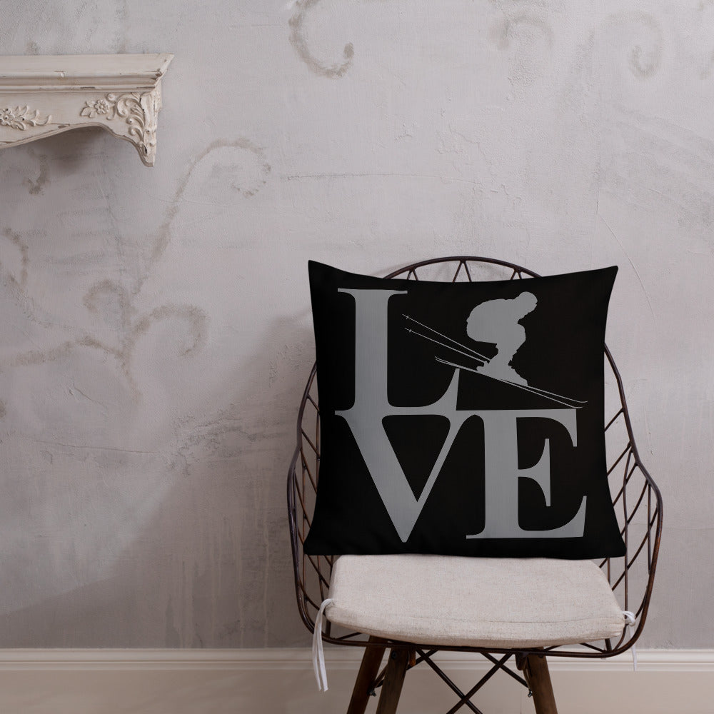 Love Ski Premium Pillow - Powderaddicts
