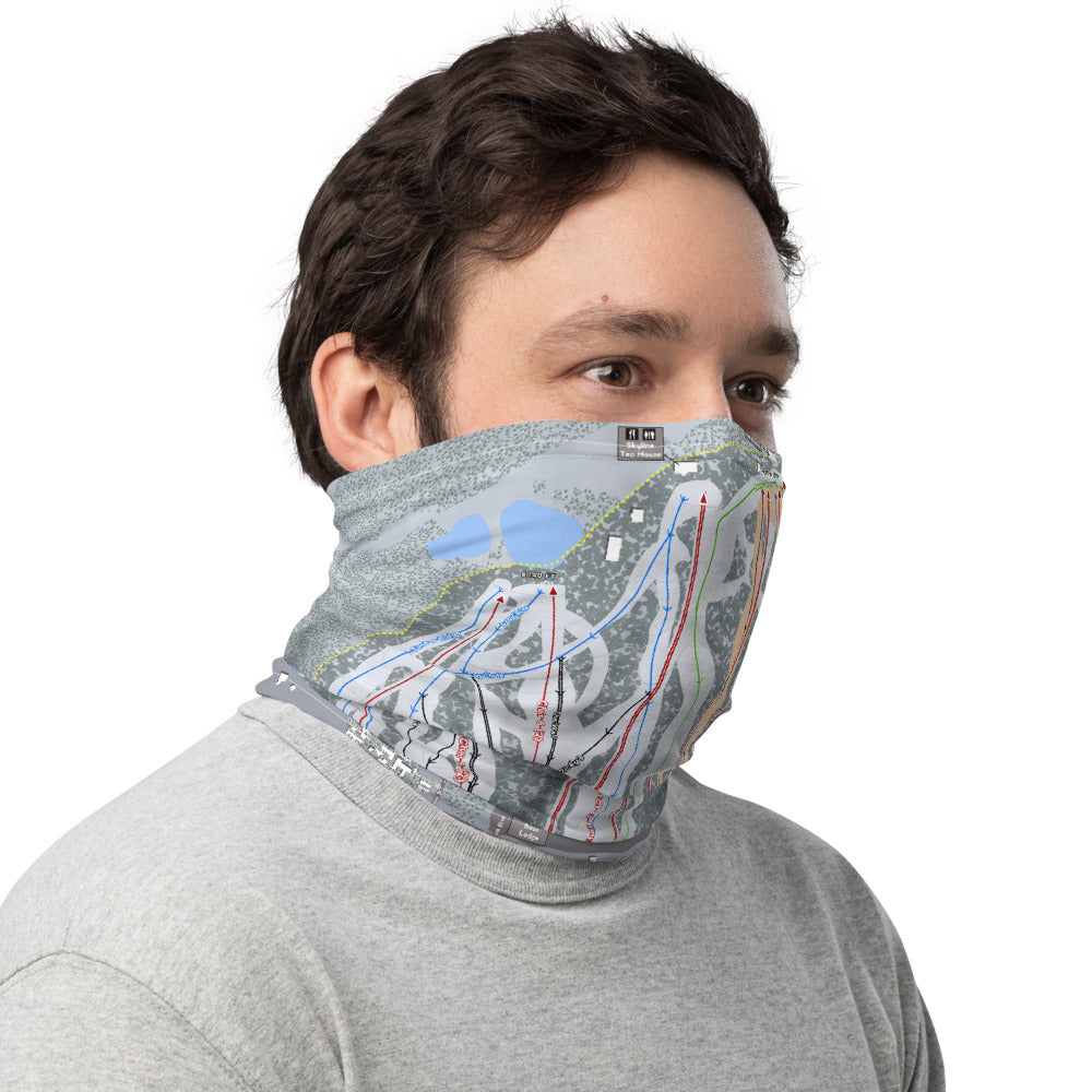 Snow Summit, California Ski Trail Map Neck Gaiter - Powderaddicts