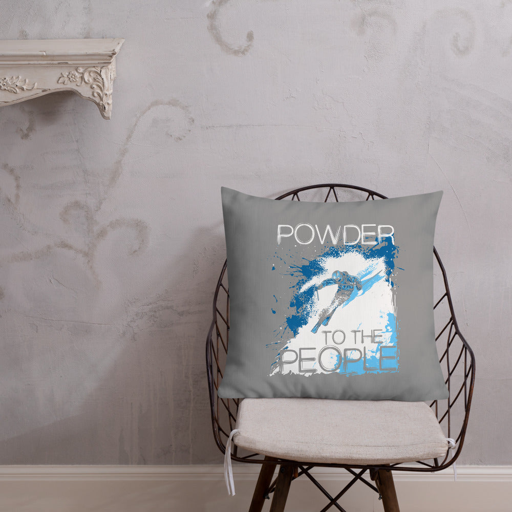Powder To The People Grey Premium Pillow - Powderaddicts