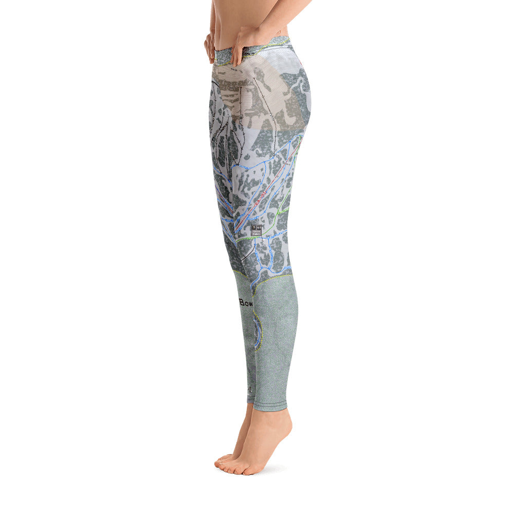 Bridger Bowl, Montana Ski Trail Map - Leggings - Powderaddicts