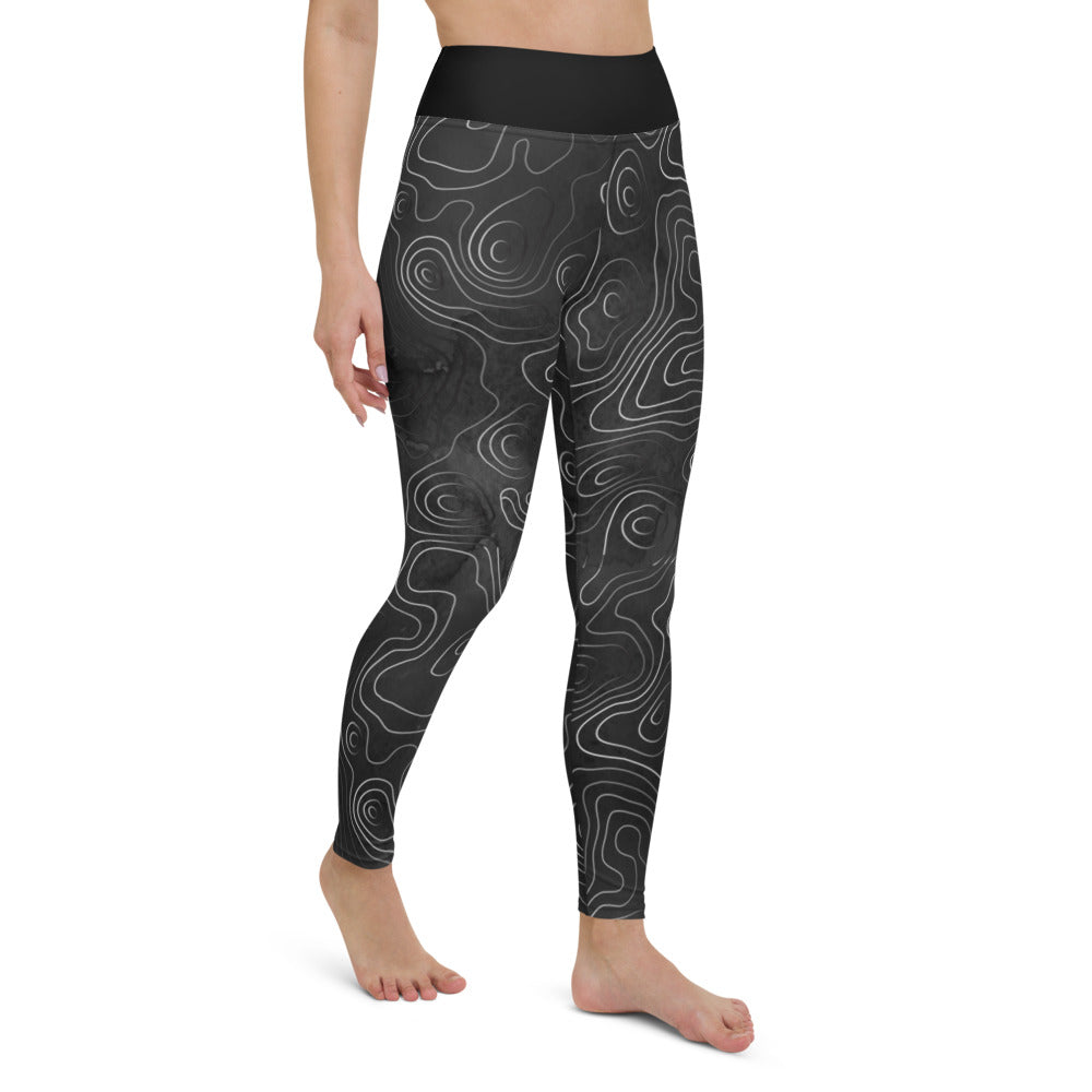 Topographic Yoga Leggings - Powderaddicts